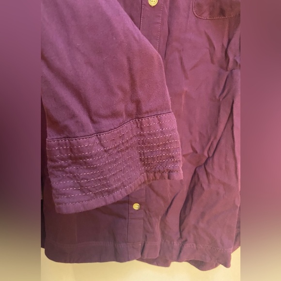 NWT Torrid Milly Waffle Slub Rayon Knit Pocket Purple Button Shirt Size 4X - Picture 2 of 11